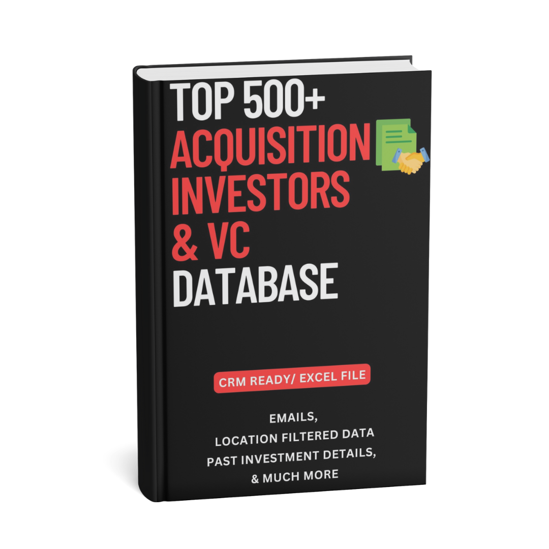 Top 500+ Acquisition Investors & VC Database